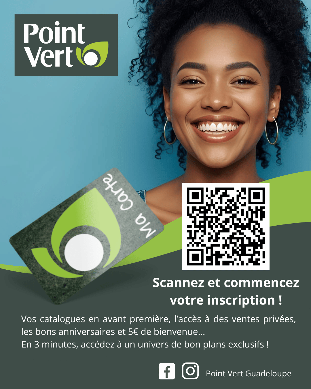 Carte de fidélité Point Vert : scannez et commencez votre inscription