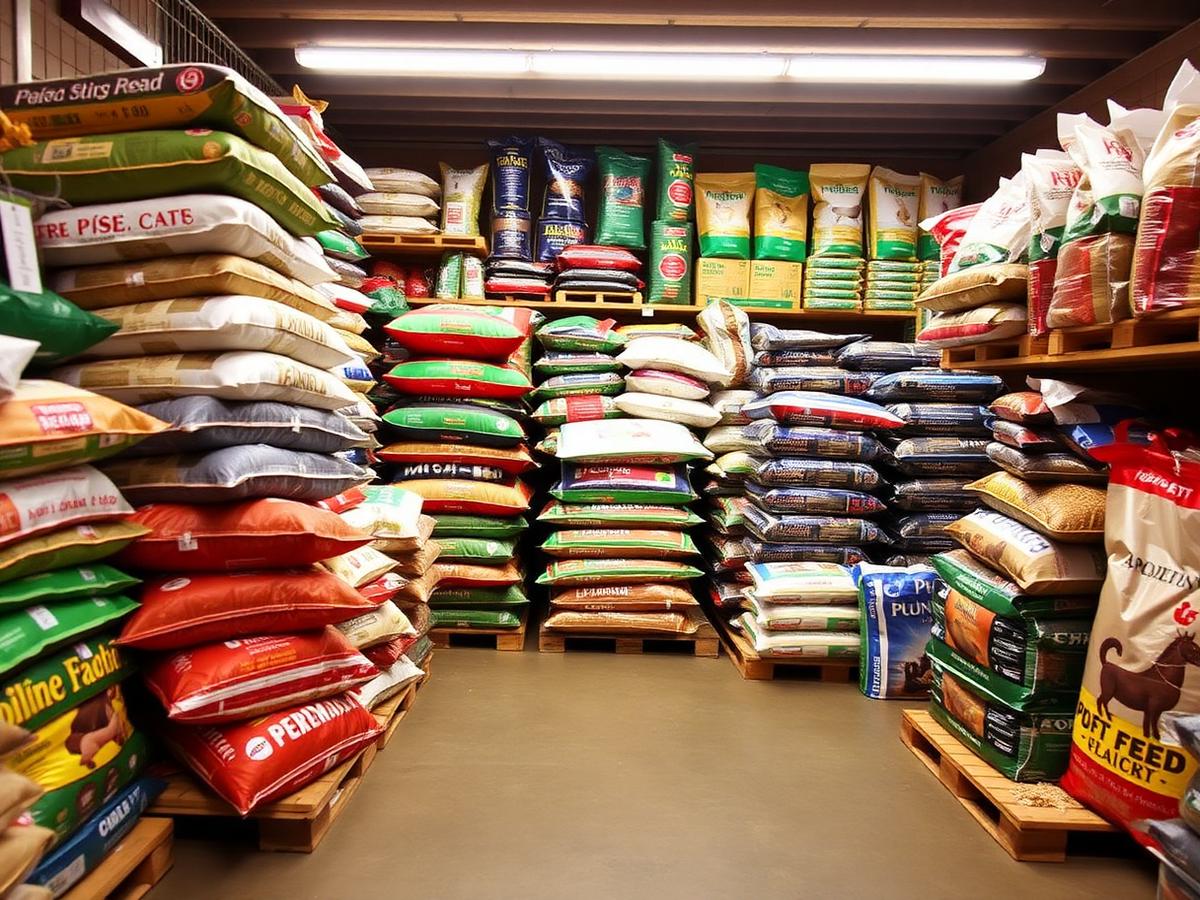 Rayon élevage et animaux de compagnie du magasin Point Vert